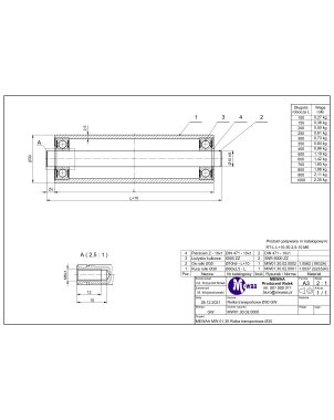 Rolka transportowa ø30 600/610 M6 wewnętrzny